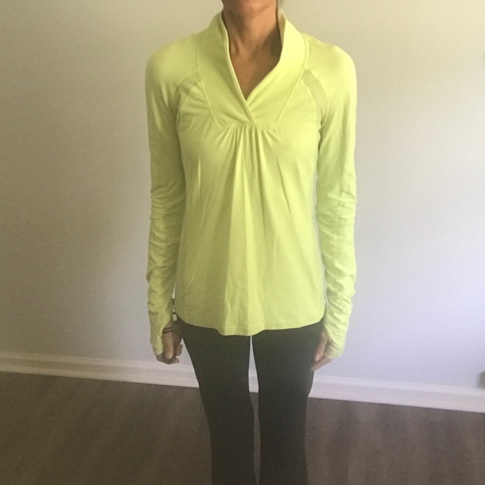 LuLuLemon long sleeve pullover, yellow, size S